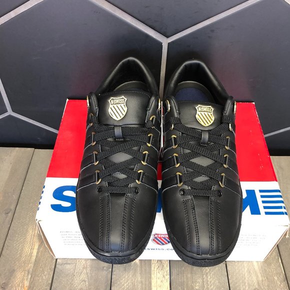 K-Swiss 'Classic 2000' Black/Gold (Multiple Sizes) - Picture 3 of 5